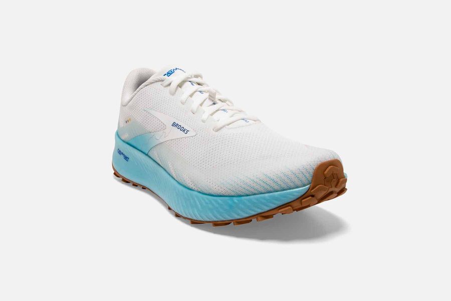 Brooks Catamount Trail Loopschoenen Heren - Wit/Blauw - 062183IPQ